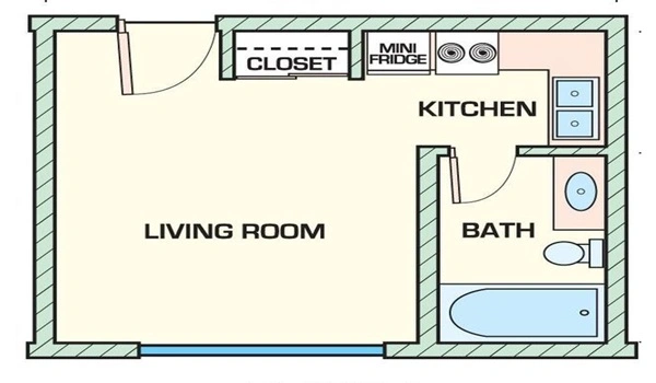 Studio Apartment Floor Plan in Sattva Hamlet